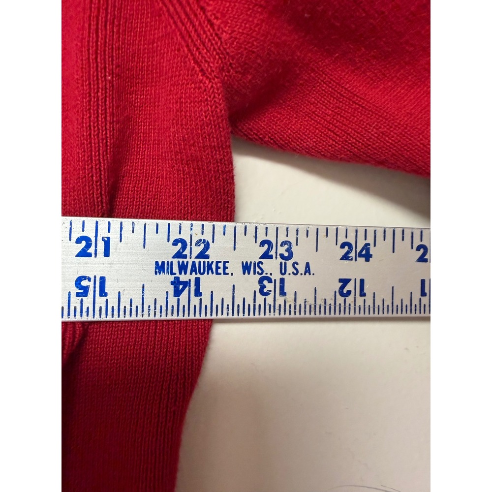 Talbots Red Button Front Collared Cardigan Sweate… - image 5